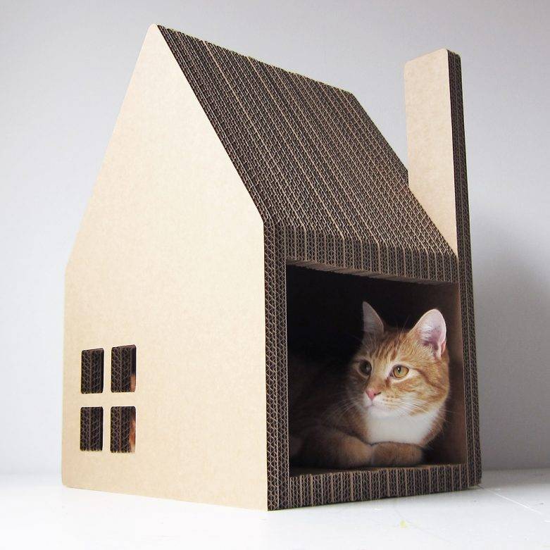 Как делать домики для кошек из коробок – 6 шагов самостоятельного изготовления