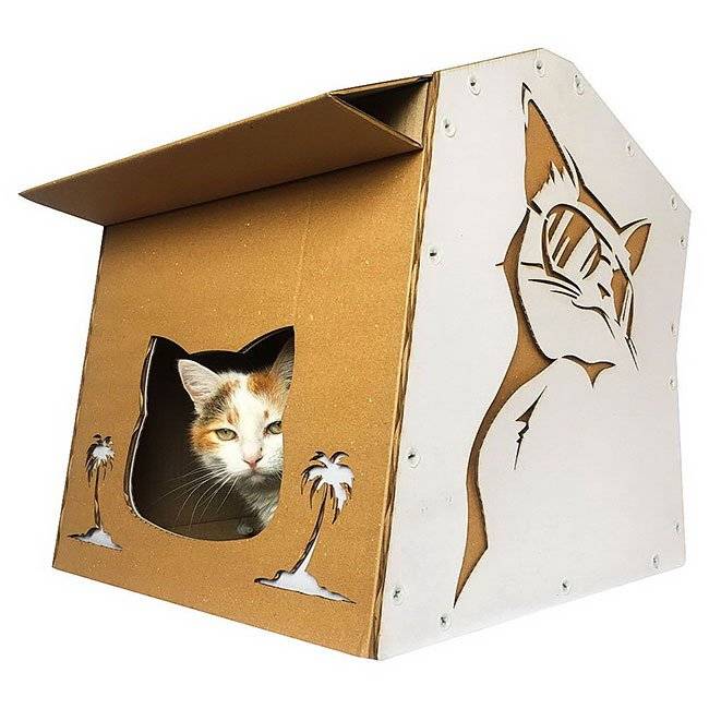 Домик для кошки своими руками - из поролона, коробок, мягкие и другие проекты, пошаговая инструкция по изготовлению, размеры и чертежи