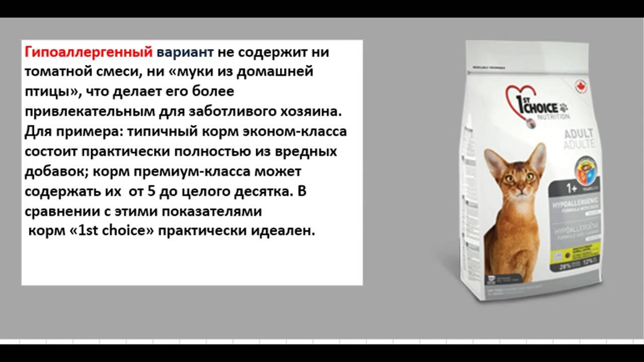 Обзор кормов для кошек фест чойс ( 1st choice)