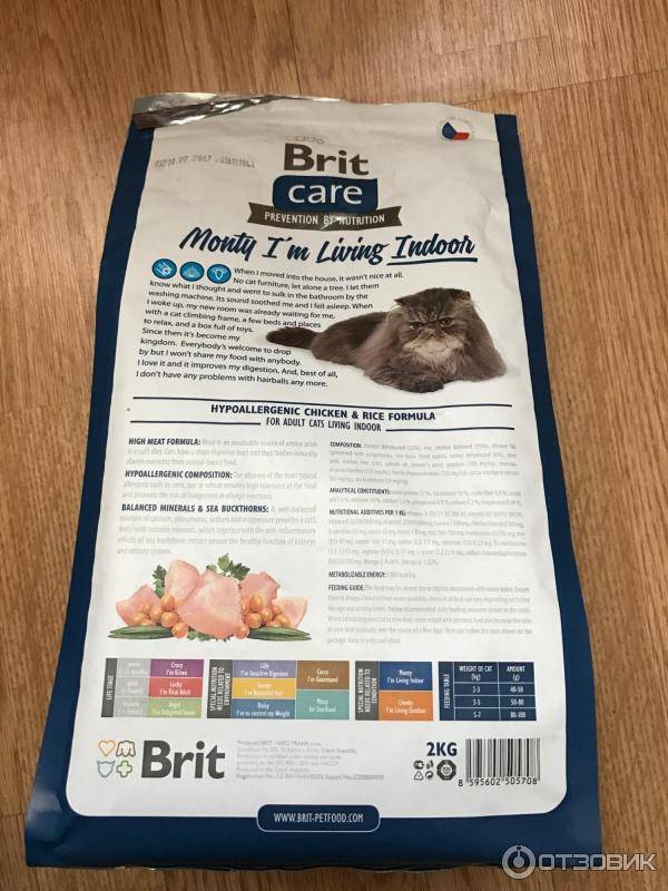 Корм brit для кошек