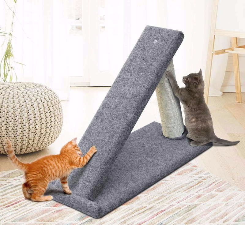 Как приучить котёнка или кошку к когтеточке и отучить кота драть мебель и обои